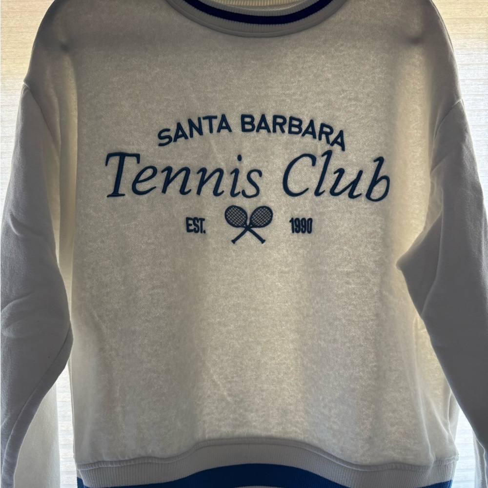 White Tennis Club Sweatshirt